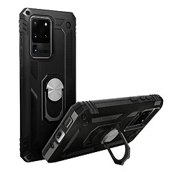 Avizar Coque Galaxy S20 Ultra Antichoc bi-matières avec Bague Support Vidéo noir