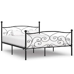 vidaXL Cadre de lit sans matelas avec sommier à lattes métal 200x200cm