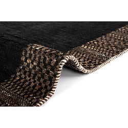 Vidal Tapis de laine 149x93 noir Juma