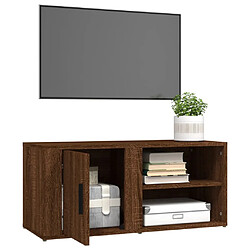 Acheter vidaXL Meuble TV Chêne marron 80x31,5x36 cm Bois d'ingénierie