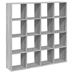 vidaXL Bibliothèque sonoma gris 137,5x29x137,5 cm bois d'ingénierie