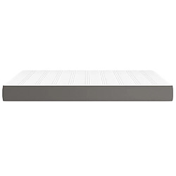 Avis vidaXL Matelas de lit à ressorts ensachés Gris 140x190x20cm Similicuir