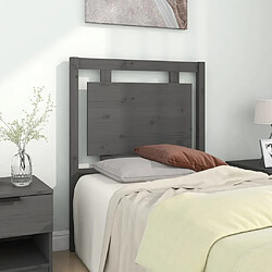 Maison Chic Tête de lit scandinave pour lit adulte,Meuble de chambre Gris 80,5x4x100 cm Bois massif de pin -MN66827