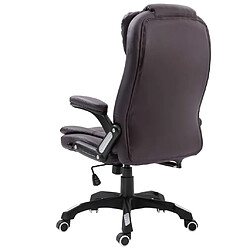 Avis Helloshop26 Chaise fauteuil siège de bureau informatique étude similicuir brun 02_0024032