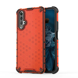 Wewoo Coque Souple Pour Huawei Honor 20 Shockproof Honeycomb PC + TPU Case Red