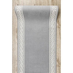 Acheter RUGSX TAPIS DE COULOIR BCF MORAD Grek grec gris 80 cm 80x230 cm