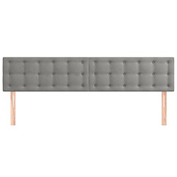 Avis Maison Chic Lot de 2 Têtes de lit design pour chambre - Décoration de lit Gris clair 100x5x78/88 cm Velours -MN98988