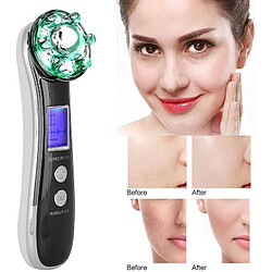 Avis Chrono Dispositif de beauté faciale à ultrasons de dispositif de radiofréquence à LED, dissolvant de rides multifonction Massage facial anti-rides anti-vieillissement pour le corps et le visage(Noir)