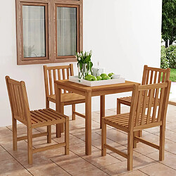 vidaXL Ensemble à manger de jardin 5 pcs Bois de teck solide