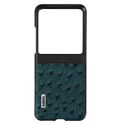 Coque pour Motorola Razr 40 Ultra Cuir Motif Texturé Design Fin Abeel Bleu