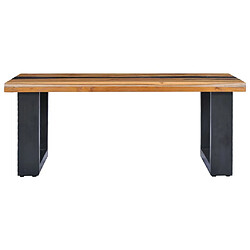 Avis Maison Chic Table basse,Table Console Table d'appoint, Table pour salon 100 x 50 x 40 cm Bois de teck massif et polyrésine -MN20007