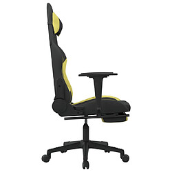 Avis vidaXL Chaise de jeu avec repose-pied Noir et vert clair