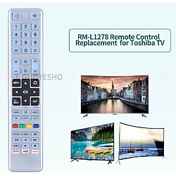 SANAG Rm-L1278 Telecommande De Remplacement Universelle Convient Pour Toshiba Tv 24D3433Db 32D3453Db 40L5435Dg 48L3443Dg 55L5447Dg Ct-90400 Ct-90237 Ct-90382 Ct-90394 Ct-88 035 Ca. T-8040, Ct-8041