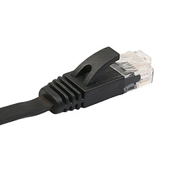 Corde Connecteur RJ45 Câble -CAT6 Ethernet Network Repliable de LAN Noir 15 Mètres