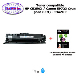 Toner générique Canon CRG-723 Cyan pour imprimante Canon LBP 7750Cdn, CRG 723 +10f PPA6 -T3AZUR