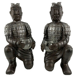 Figurine Décorative DKD Home Decor Verre Résine (20 x 19 x 42 cm) (2 pcs)