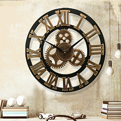 Acheter Vintage rétro temps grand affichage horloge cuisine horloge murale quartz 34cm or