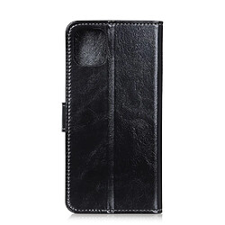 Etui en PU cheval fou vintage noir pour votre Apple iPhone 12 Max/12 Pro 6.1 pouces