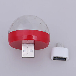 Acheter mini usb scène disco lumière commande vocale boule magique lampe lampe led led rouge