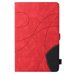 Etui en PU bicolore avec support et porte-cartes rouge pour votre Samsung Galaxy Tab A 10.1 (2019)/T510/T515