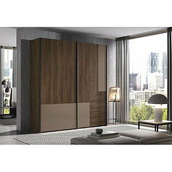 Inside 75 Armoire 2 portes coulissantes suspendues Icon 138,1 x 240 cm Legend Cristal Basalto Profil Pizzara