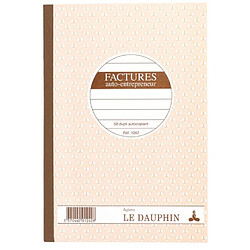 Cahier auto entrepreneur facture Manifold Le dauphin autocopiant 14,8 x 21 cm 50 pages double exemplaires