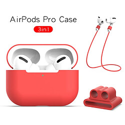 Coque en silicone avec sangle rouge pour votre Apple AirPods Pro