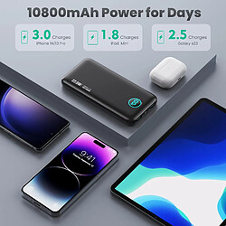 Avis SANAG Batterie Externe 22.5W 10800Mah Power Bank, Ultra-Mince Batterie Portable Usb C Pd3.0 Qc4.0 Charge Rapide Chargeur Portable Avec Écran Lcd Pour Iphone 15 14 13 Pro Samsung Etc.- Noir Carbone