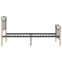 Acheter vidaXL Cadre de lit sans matelas noir métal 90x200 cm