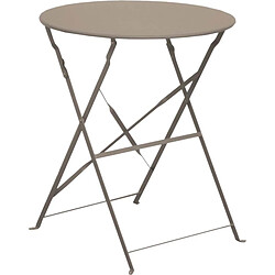 ALIZÉ Table ronde en acier 60 cm Cuba mastic.