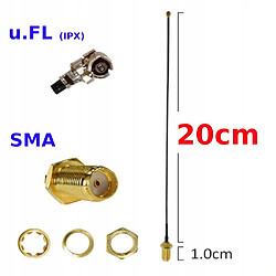 GUPBOO ADAPTATEUR U.FL IPEX IPX - SMA FEMELLE 1.13mm 20cm,JL1541