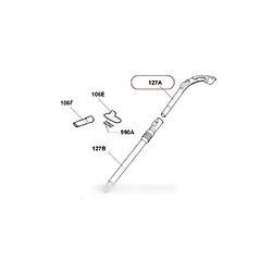 Poignee flexible complete pour aspirateur electrolux