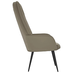 Avis vidaXL Chaise de relaxation Gris clair Velours