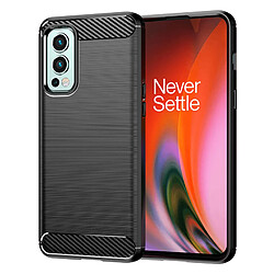 Ozzzo etui en carbone coque souple en tpu pour oneplus nord 2 5g noir