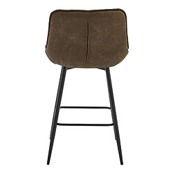 Avis Moloo GRANT - Fauteuil de bar vintage en microfibre Marron et métal noir (x2)