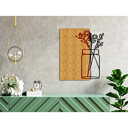 EPIKASA Décoration Murale en Métal et Bois Fleur 12