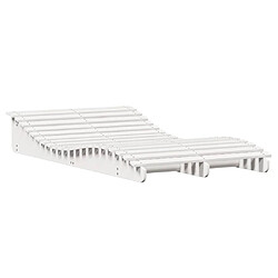 vidaXL Chaise longue blanc 205x110x31,5 cm bois massif de pin