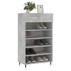 Avis Maison Chic Armoire à Chaussures Gris béton,Meuble de Rangement à Chaussures 60x35x105 cm bois d'ingénierie -MN28659