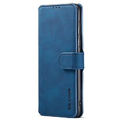 Etui en PU DG.MING style rétro, antichoc, fermoir magnétique avec support bleu pour votre Samsung Galaxy A73 5G