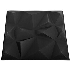 Acheter vidaXL Panneaux muraux 3D 24 pcs 50x50 cm noir diamant 6 m²