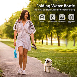 Universal Bouteille d'eau pour chiens Répartiteur d'eau pliable portable pour chiens Marches en plein air, randonnées et voyages Multifonctionnel léger | Nourriture pour chiens