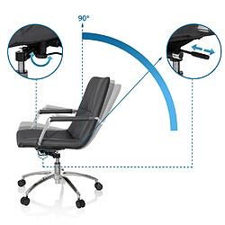 Chaise de bureau / Siège pivotant SARANTO II Similicuir Anthracite hjh OFFICE