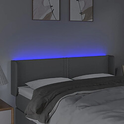 Acheter Maison Chic Tête de lit scandinave à LED,meuble de chambre Gris clair 147x16x78/88 cm Tissu -MN49001