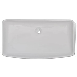 Acheter vidaXL Lavabo et mitigeur Céramique Rectangulaire Blanc