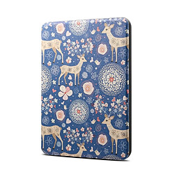 Wewoo Housse Coque Etui de protection en cuir bleu avec motif renne horizontal pour PU / TPU pour Amazon Kindle Paperwhite 4 (2018), fonction veille et réveil