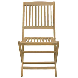 Acheter vidaXL Chaises pliables de jardin lot de 2 bois massif d'acacia