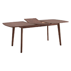 Acheter Vente-Unique Table à manger extensible 6 à 8 personnes en MDF et hêtre massif - Naturel foncé - SILVIA