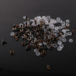 100 pièces de sécurité en plastique Eyes with BACKS pour Bear Doll DIY Craft 10mm Gold