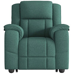 Avis vidaXL Fauteuil inclinable électrique vert foncé tissu