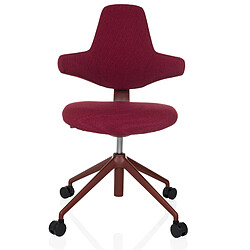 Chaise de bureau / siège-selle de cheval PALIANO rouge hjh OFFICE